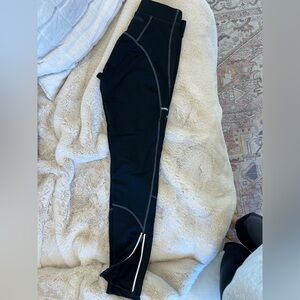 SmartWool Reinforced Performance Leggings with White Stitching and Zippers